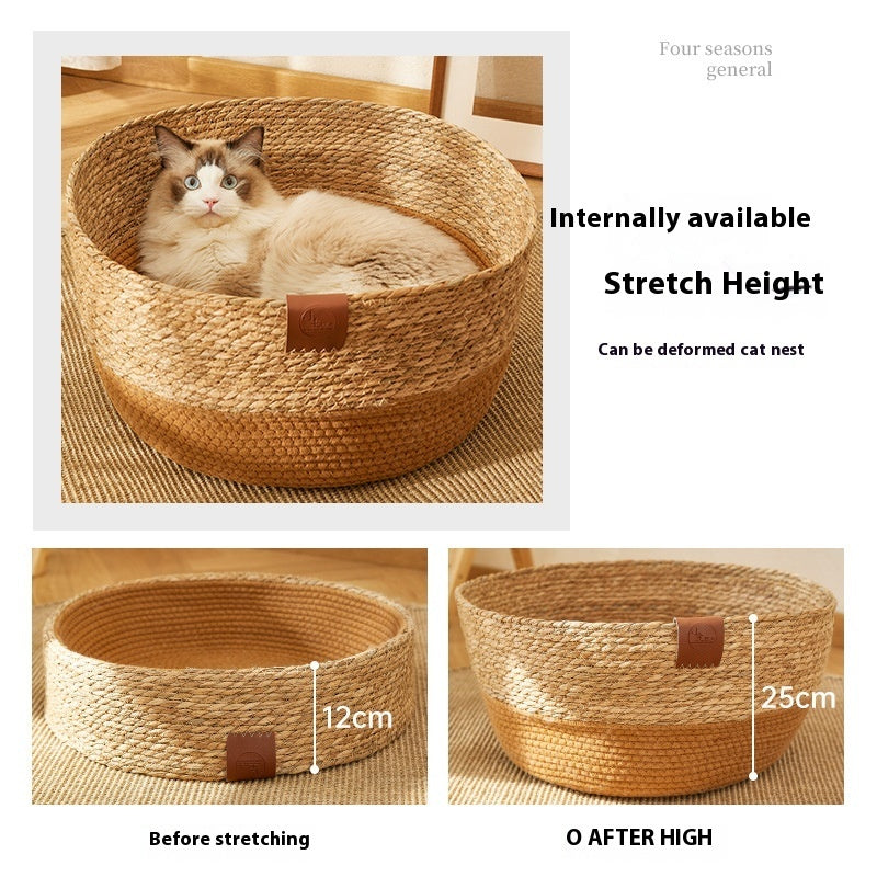 PE Rattan Cat Litter Cat Scratch Board Integrated Wear-resistant Cat Summer