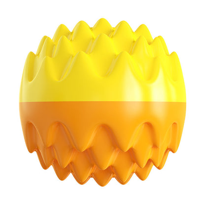 Squeaky Dog Ball Toy For Aggressive Chewers Dental Dog Toy For Healthy Teeth Gums  Spiky Ball Durable Floatable Rubber Pet Toys Mental Enrichment - All Breed Sizes