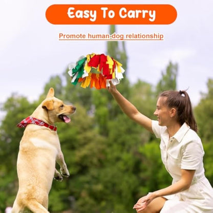 Interactive Sniffle Dog Toy For Throwing, Snuffle Pet Flying Disk For Dogs, Dog Flying Toy, Dog Sniffing Collar Toy Soft Polar Fleece Relieve Boredom Sniff Ball Enrichment Toy For Pet